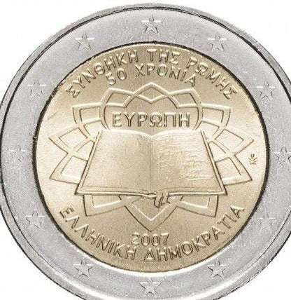 Pièce de 2 € Euro UE 2007 – 50e anniversaire du traité de Rome