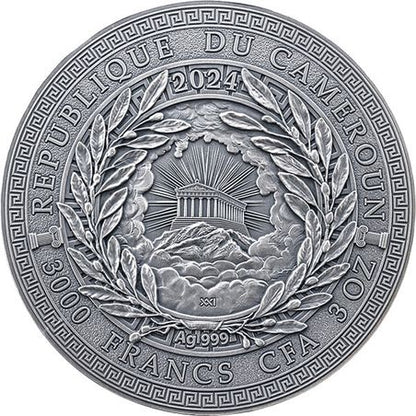 Pièce d'argent 3 oz « Hera » – Cameroun 2024