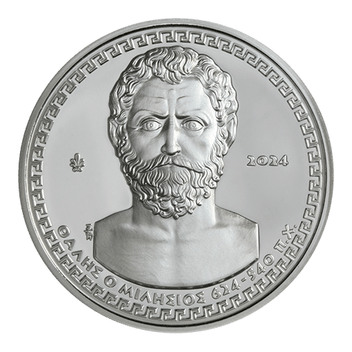 Pièce de collection THALES DE MILES 10 € Argent 925 Grèce 2024