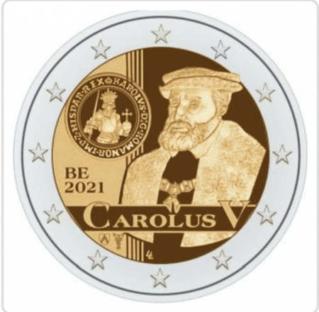 2 € Belgique 2021 – Charles Quint, 500 ans