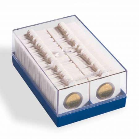 Boîte de rangement KRBOX pour 100 porte-monnaie – Bleue