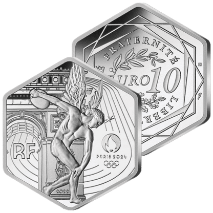 Pièce d'argent de 10 € – Jeux Olympiques de Tokyo-Paris 2024 – Hexagone, Belle Épreuve, 2022