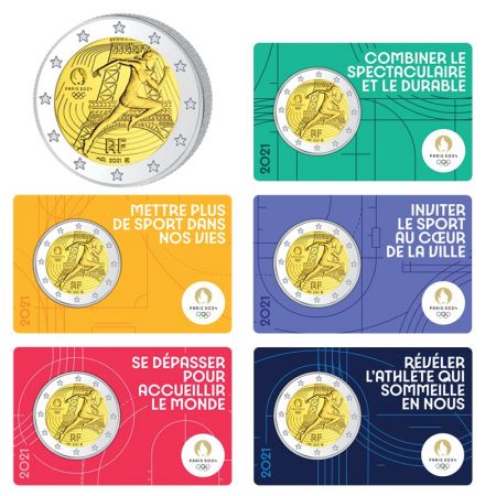 Coffret officiel de pièces des Jeux olympiques de Paris 2024 – Édition collector (5 pièces)