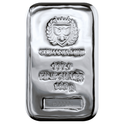 Lingot d'argent 100 g 999