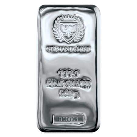 Lingot d'argent de 500 g