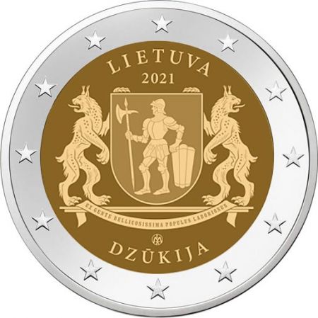 2 euros Dzukija Lituanie 2021