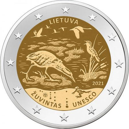 2€ Euro Lituanie 2021 – Biosphère de Zuvintas Unesco