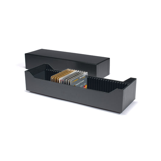 Boîte de classement Logik pour 40 lingots d'or sous blister ou cartes à pièces, format horizontal, noire
