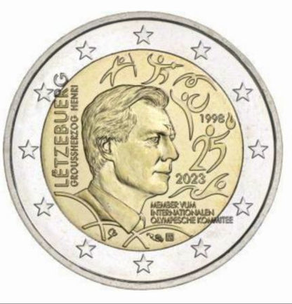 2 euros, 175e anniversaire de la Chambre des représentants et de la première Constitution, Luxembourg, 2023