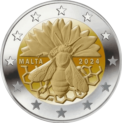 2 euros, Malte, l'abeille, 2024