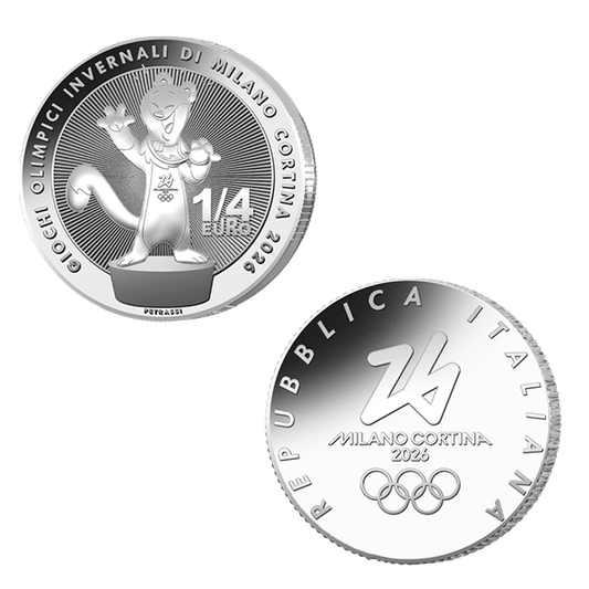 1/4 Euro MILANO-CORTINA 2026 Argent 999 Jeux Olympiques Italie 2025