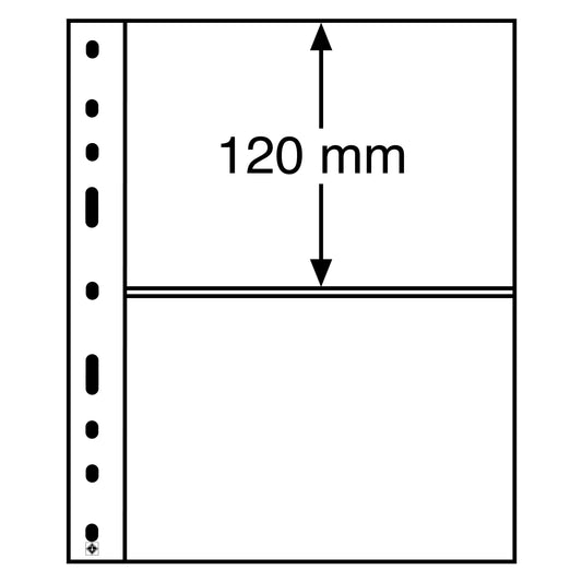 Pages transparentes pour album de billets Optima – 10 pièces – 2 emplacements