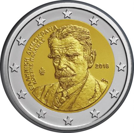 2€ Euro Grèce 2018 – 75e anniversaire de la mort de Kostis Palamas