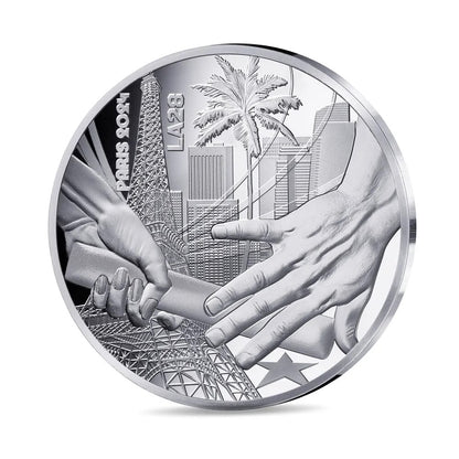 Pièce de 10 € Argent 999 Livraison Paris-Los Angeles Belle Épreuve France 2024