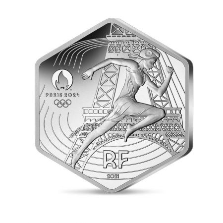 Pièce d'argent de 10 € – Jeux Olympiques de Tokyo-Paris 2024 – Hexagone, Belle Épreuve, 2021