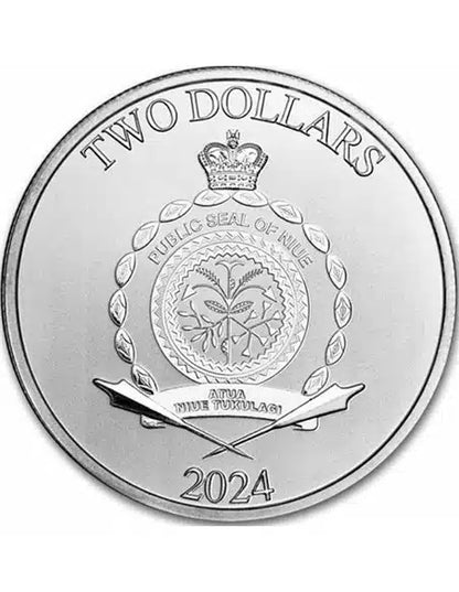 Héros persans de la mythologie, 1 oz d'argent 999, 2 $, Niue 2024