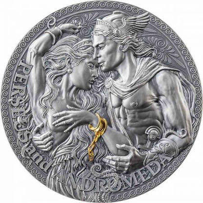 Pièce de 2 oz en argent « Persée et Andromède » – Cameroun 2023