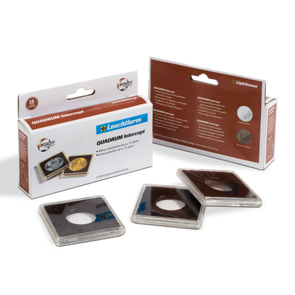 Capsules pour pièces Quadrum Intercept, 38 mm, paquet de 6