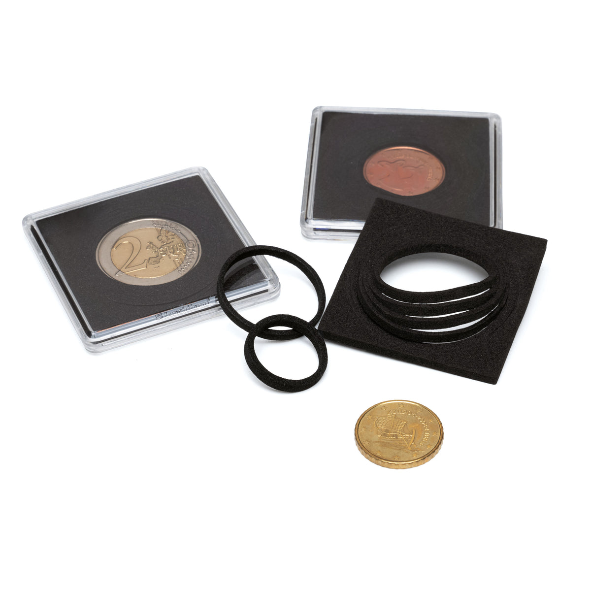 Capsules pour pièces de monnaie Quadrum 16 – 41 mm, paquet de 10