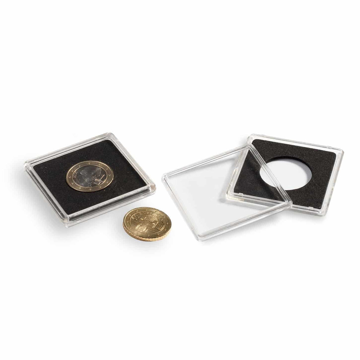 Capsules pour pièces de monnaie Quadrum 23 mm, paquet de 10