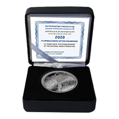 DERNIÈRE PIÈCE D'ARGENT DE 6 € – 75 ANS Fondation Nationale de la Radio Grèce 2020