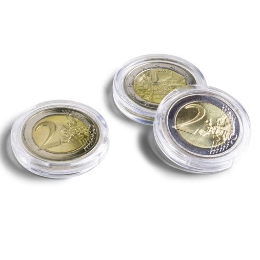 Capsules Ultra Coin pour pièces de 2 euros – Diamètre 26 mm – 10 ou 100 pièces
