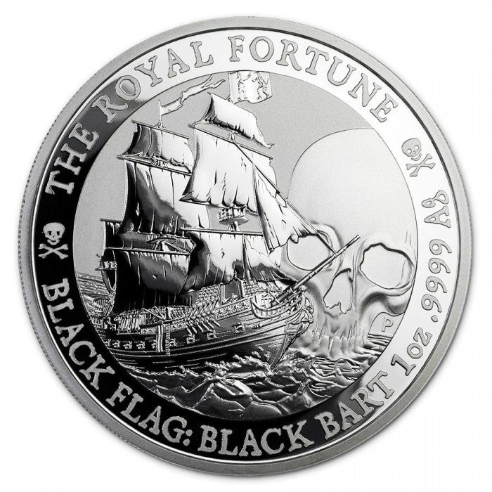 Pièce d'argent Great Ships BLACK FLAG 1 $ - 1 once