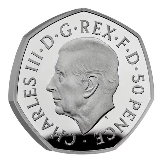 DERNIÈRE IMPRESSION Royaume-Uni – Piedfort 2 plis 2022 Elizabeth II 0,50 £ – Argent – Belle Épreuve