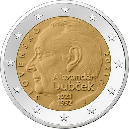 2€ Euro Slovaquie 2021 – 100 ans d'Alexandre Dubček