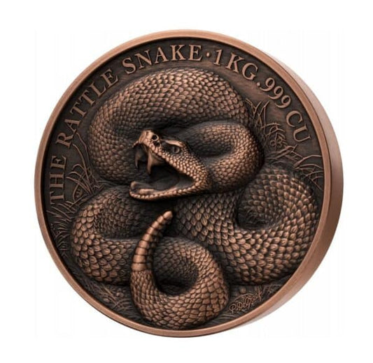 Pièce de 1 kilo en cuivre 999 de l'année du Serpent – Bénin 2025