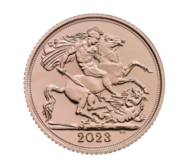La demi-livre sterling en or commémorant le couronnement de Charles III (Royaume-Uni) en 2023