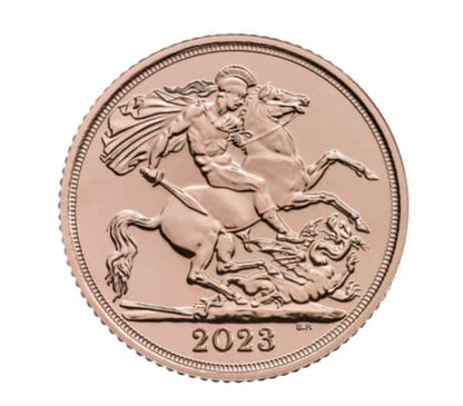 La demi-livre sterling en or commémorant le couronnement de Charles III (Royaume-Uni) en 2023