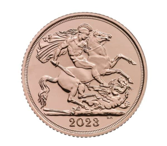 La demi-livre sterling en or commémorant le couronnement de Charles III (Royaume-Uni) en 2023