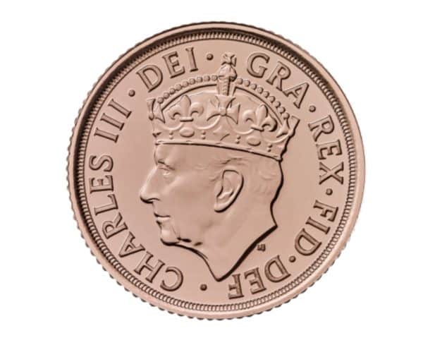 La demi-livre sterling en or commémorant le couronnement de Charles III (Royaume-Uni) en 2023