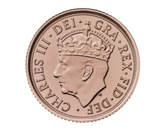 La demi-livre sterling en or commémorant le couronnement de Charles III (Royaume-Uni) en 2023