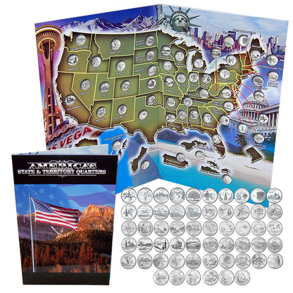 Pièces de 25 cents authentiques BU (Brillant Universel) des 50 États américains, 1999-2008