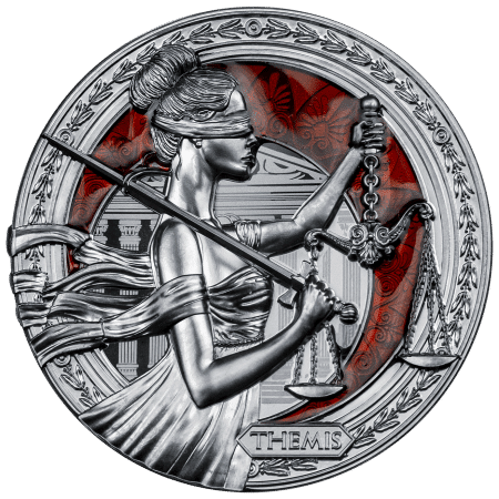 Pièce d'argent de 2 $ (1 oz) « Thémis » – Îles Niue 2022