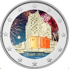 2 euros -Coloré- Hambourg – Salle de concert Elbphilharmonie