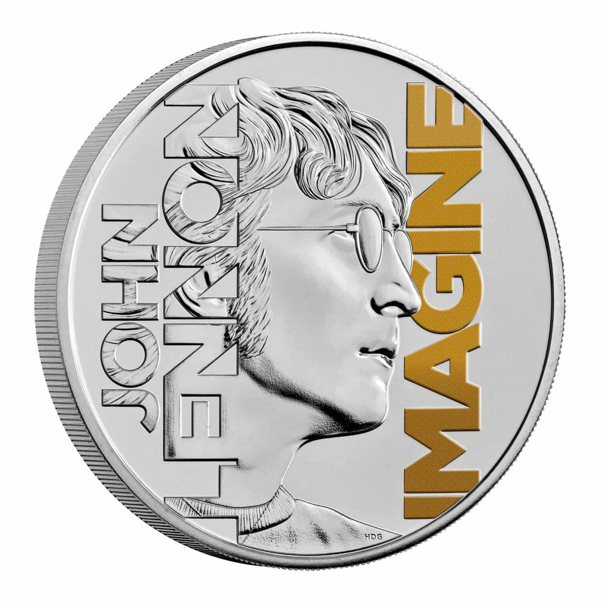 DERNIÈRE PIÈCE ! Pièce de 2 livres sterling, John Lennon, couleur, 1 once, argent pur, millésime 2025, Royaume-Uni