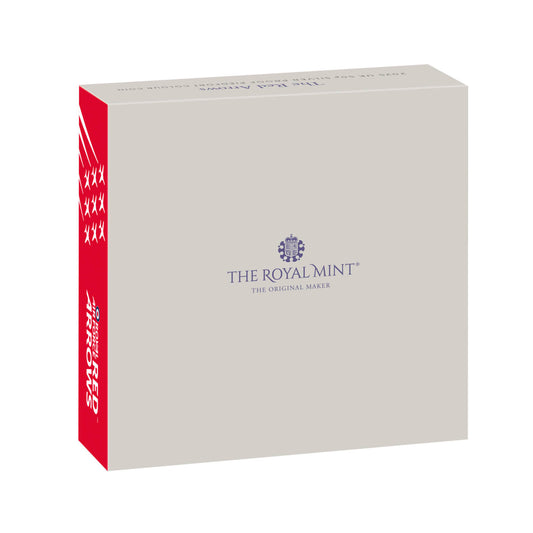 Pièce de 0,50 £ en argent pur (épreuve) commémorant les 60 ans des Red Arrows (Royaume-Uni, 2025)