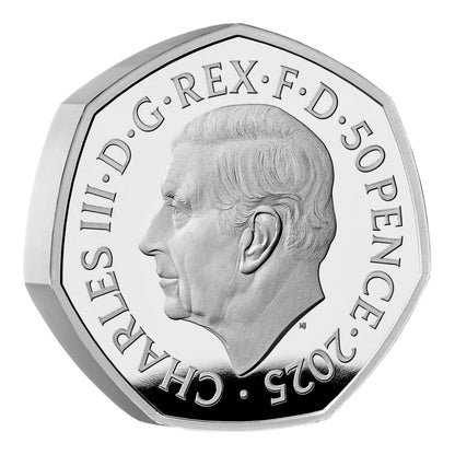 Pièce de 0,50 £ des Red Arrows, Piedfort, 2 plis, argent, qualité Belle Épreuve, Royaume-Uni, 2025