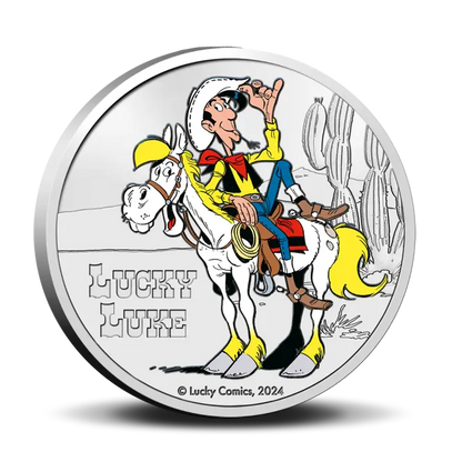 Belgique 5 euros Lucky Luke coloré CU/NI B.U. 2024