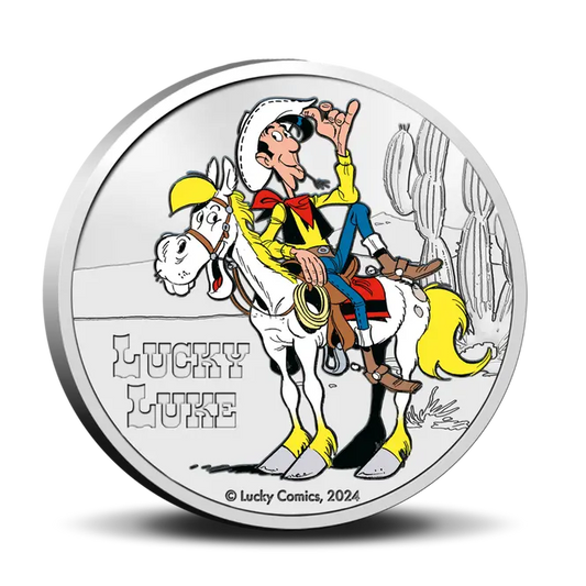 Belgique 5 euros Lucky Luke coloré CU/NI B.U. 2024