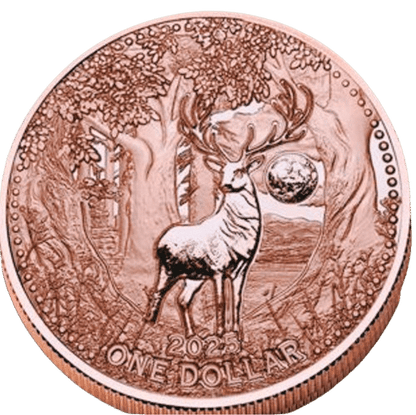 ÉNORME cerf blanc à 1 $, Ø 65 mm, 155,55 g, Mesa Grande USA 2025