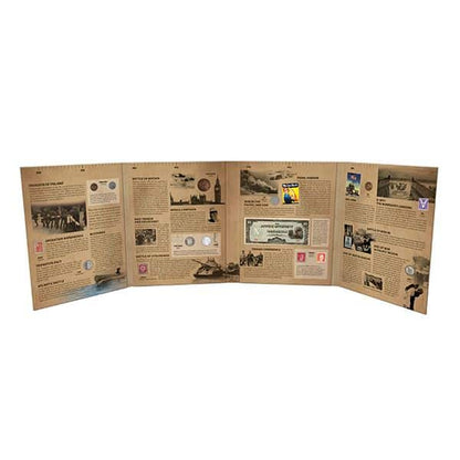 Collection de pièces historiques de la Seconde Guerre mondiale dans un livre (1939-1945)