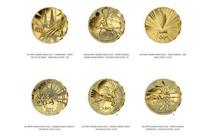Pièce d'or de 50 € – Jeux Olympiques de Paris 2024 – Édition spéciale Sport, Anniversaire